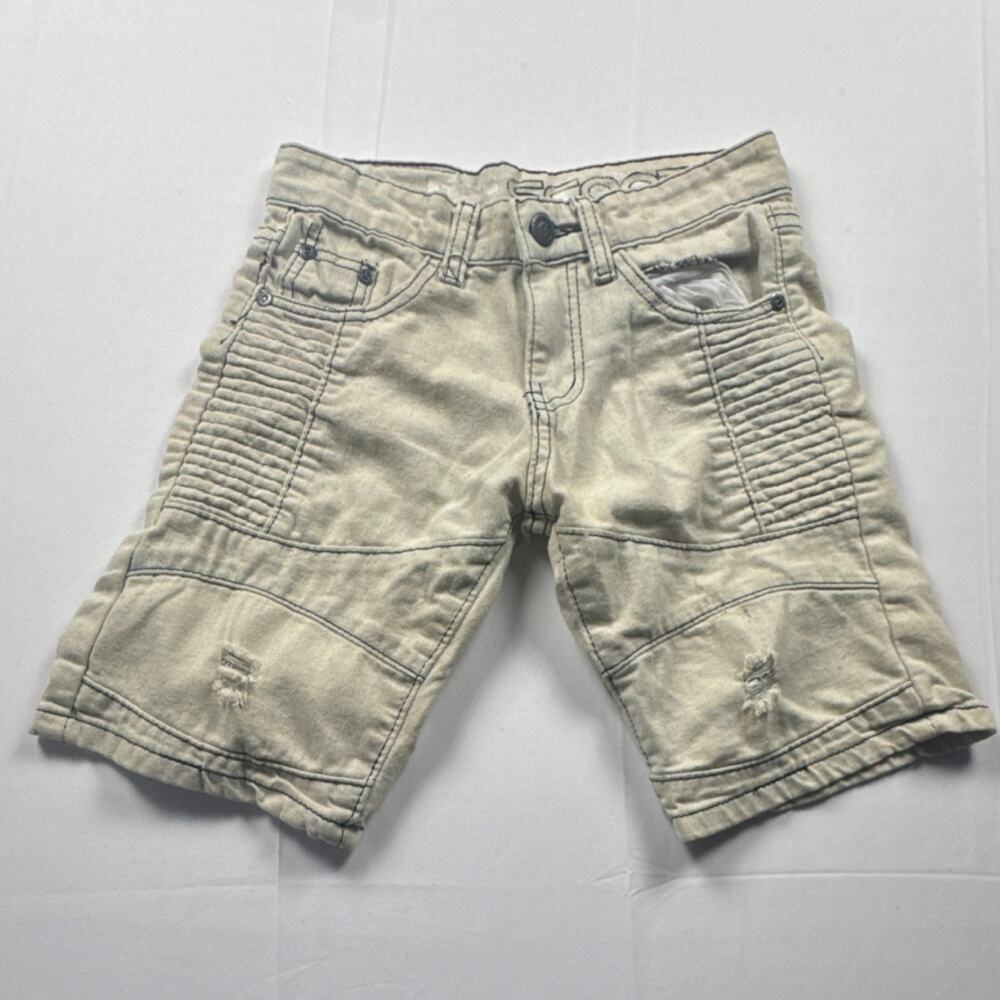 SCOOP Bermuda boys Denim Shorts Juniors Size 5 Beige Cotton Blend